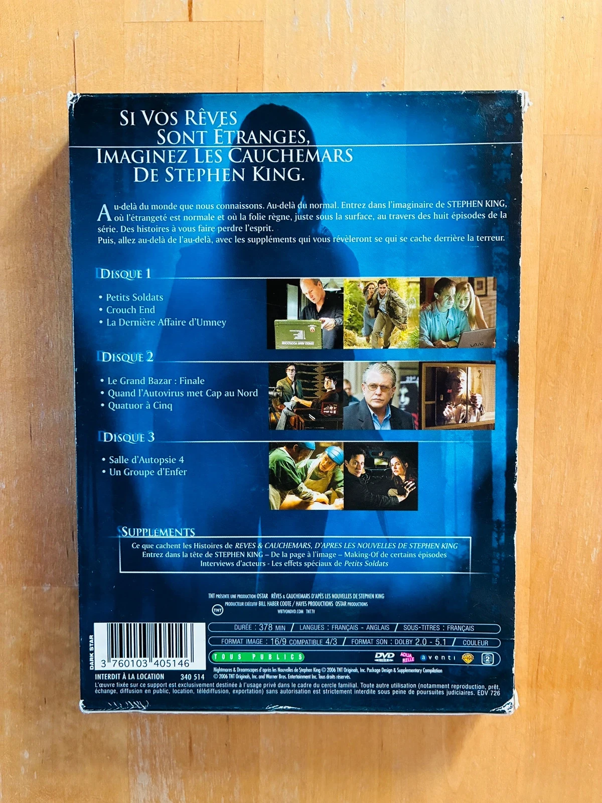 Coffret 3 DVD Nightmare and Dreamscapes Stephen King. – photo 2